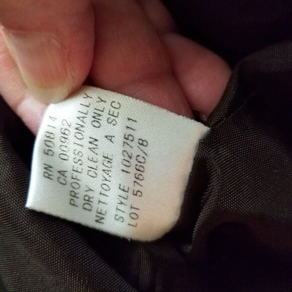 Tahari 100% Silk Jacket Brown Classic Blazer Sz 4 Small - Picture 9 of 12